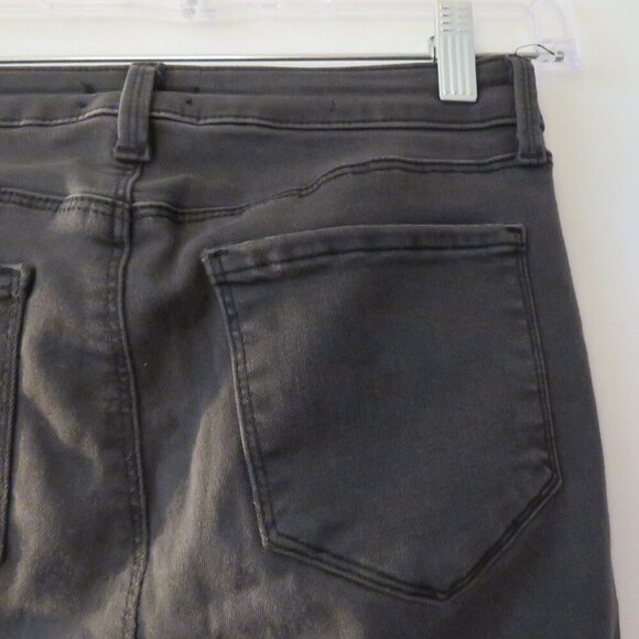 L'AGENCE High-Rise Margot Skinny Jeans in Zinc Destruct Distressed - Size 25 - Picture 14 of 16